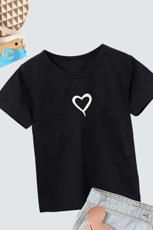 Çocuk Unisex Baskılı T-Shirt - Siyah