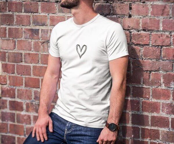 Erkek Kısa Kol Yazlık Tişört Bisiklet Yaka Baskılı Oversize T-Shirt - Beyaz