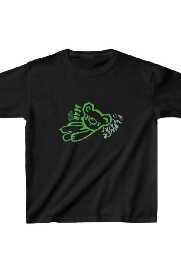 Unisex Çocuk Baskılı T-Shirt - Siyah