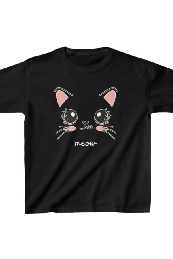 Unisex Çocuk Baskılı T-Shirt - Siyah