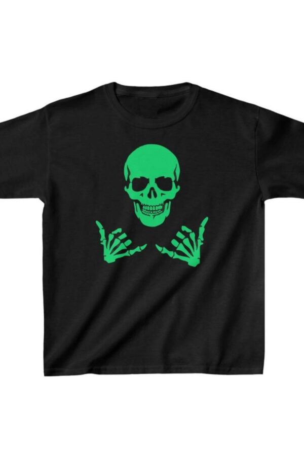 Unisex Çocuk Baskılı T-Shirt - Siyah