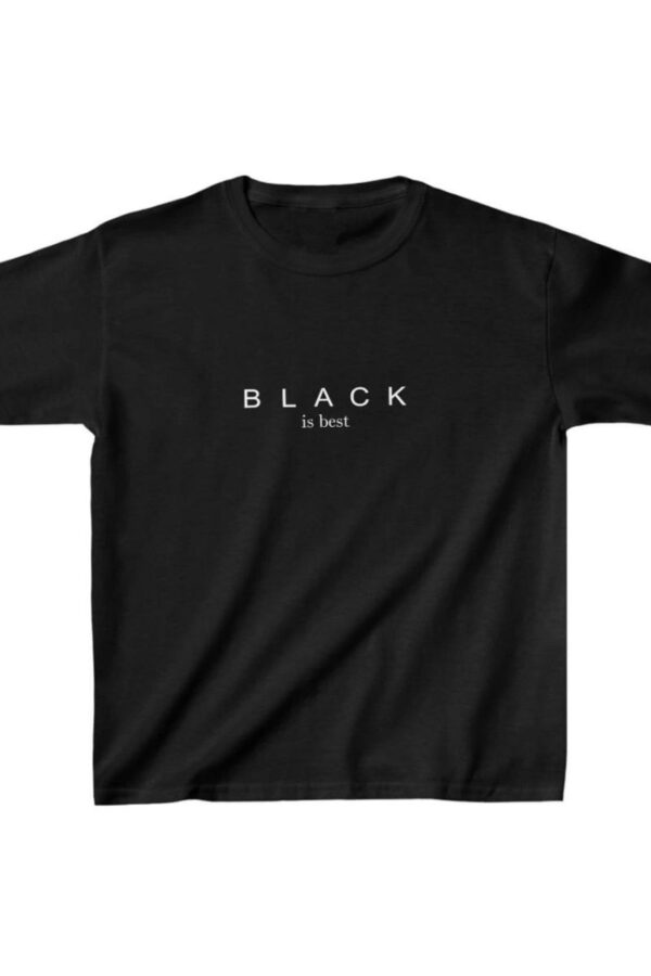 Unisex Çocuk Baskılı T-Shirt - Siyah