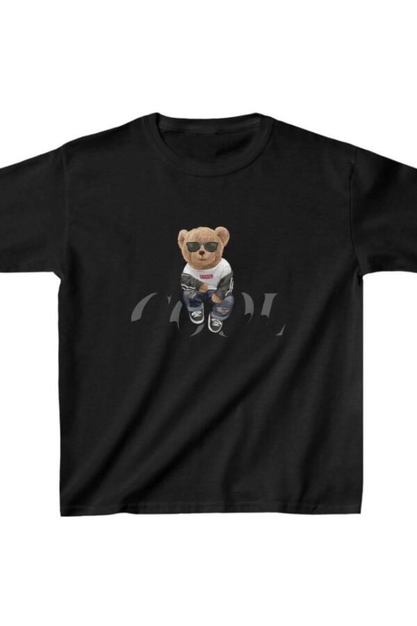 Unisex Çocuk Baskılı T-Shirt - Siyah