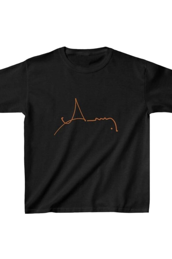 Unisex Çocuk Baskılı T-Shirt - Siyah