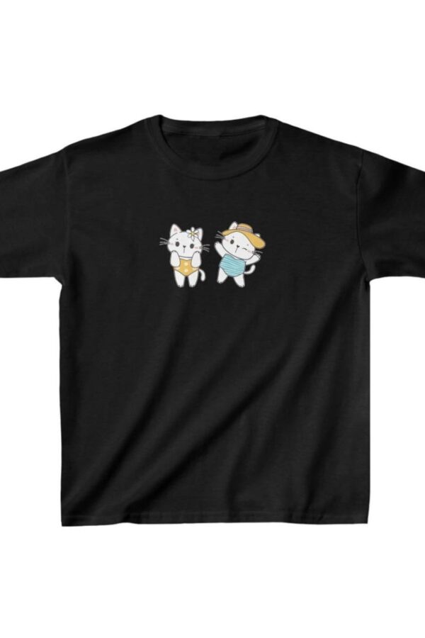 Unisex Çocuk Baskılı T-Shirt - Siyah