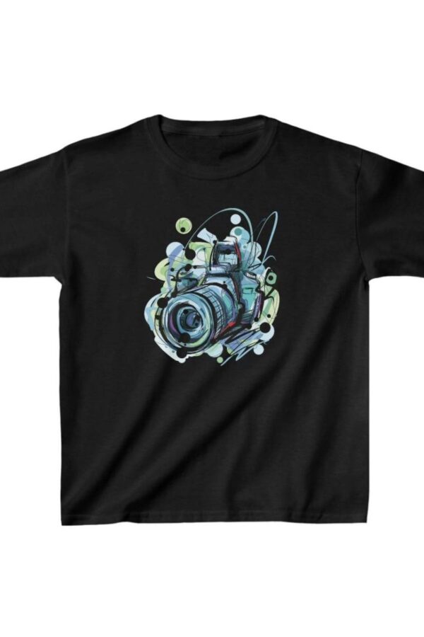Unisex Çocuk Baskılı T-Shirt - Siyah