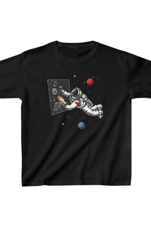 Unisex Çocuk Baskılı T-Shirt - Siyah