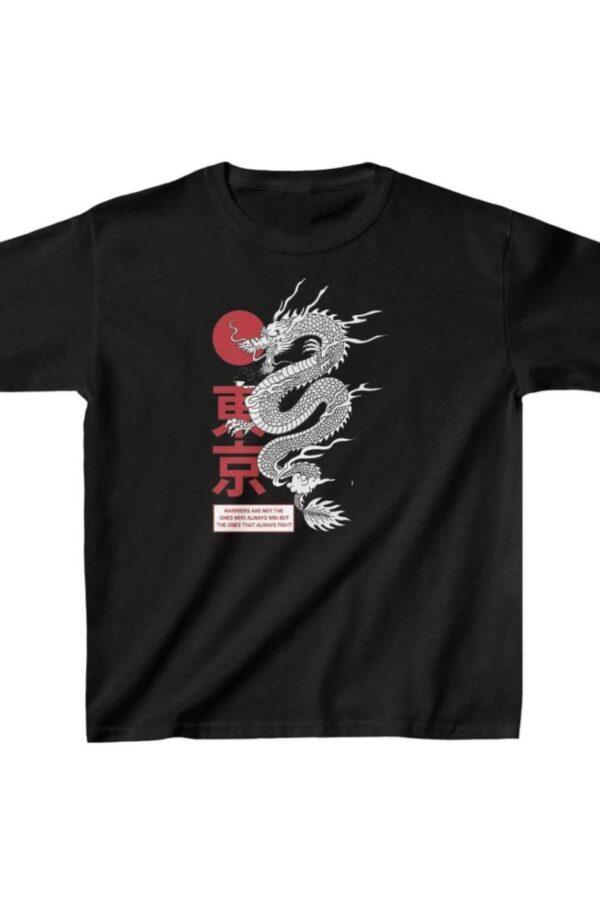Unisex Çocuk Baskılı T-Shirt - Siyah