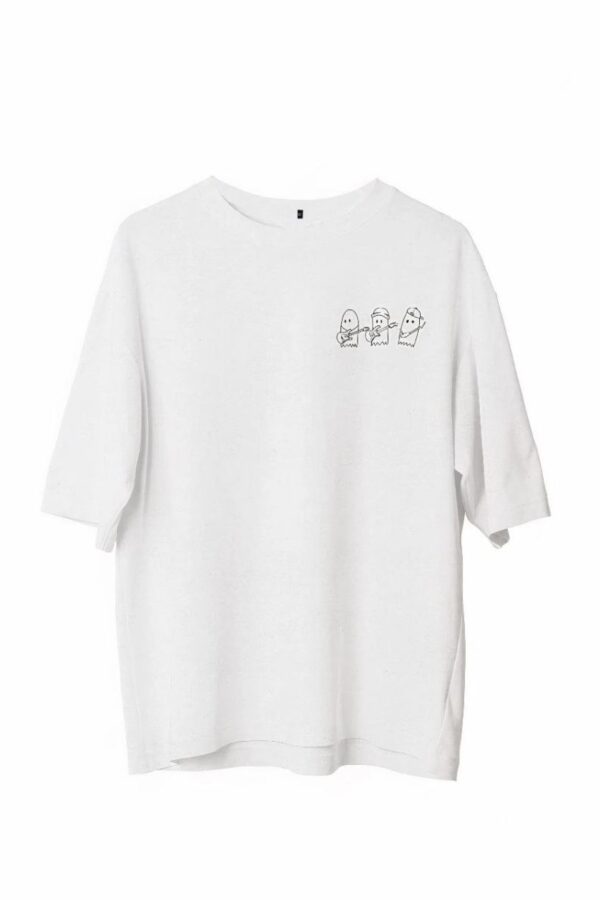 Erkek Baskılı T-Shirt Kısa Kol Bisiklet Yaka Regular Fit Rahat Kalıp Günlük Tişört - Beyaz