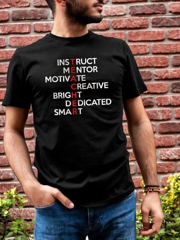 Erkek Kısa Kol Yazlık Tişört Bisiklet Yaka Baskılı Oversize T-Shirt - Siyah