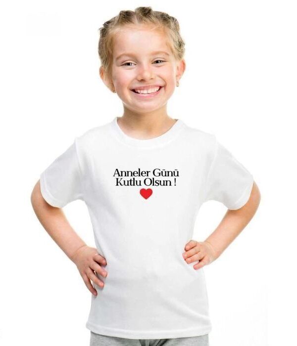 Unisex Çocuk Baskılı T-Shirt - Beyaz