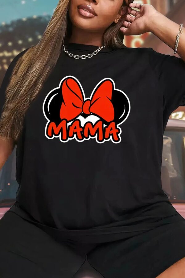 Anneler Günü Baskılı T-shirt - Siyah