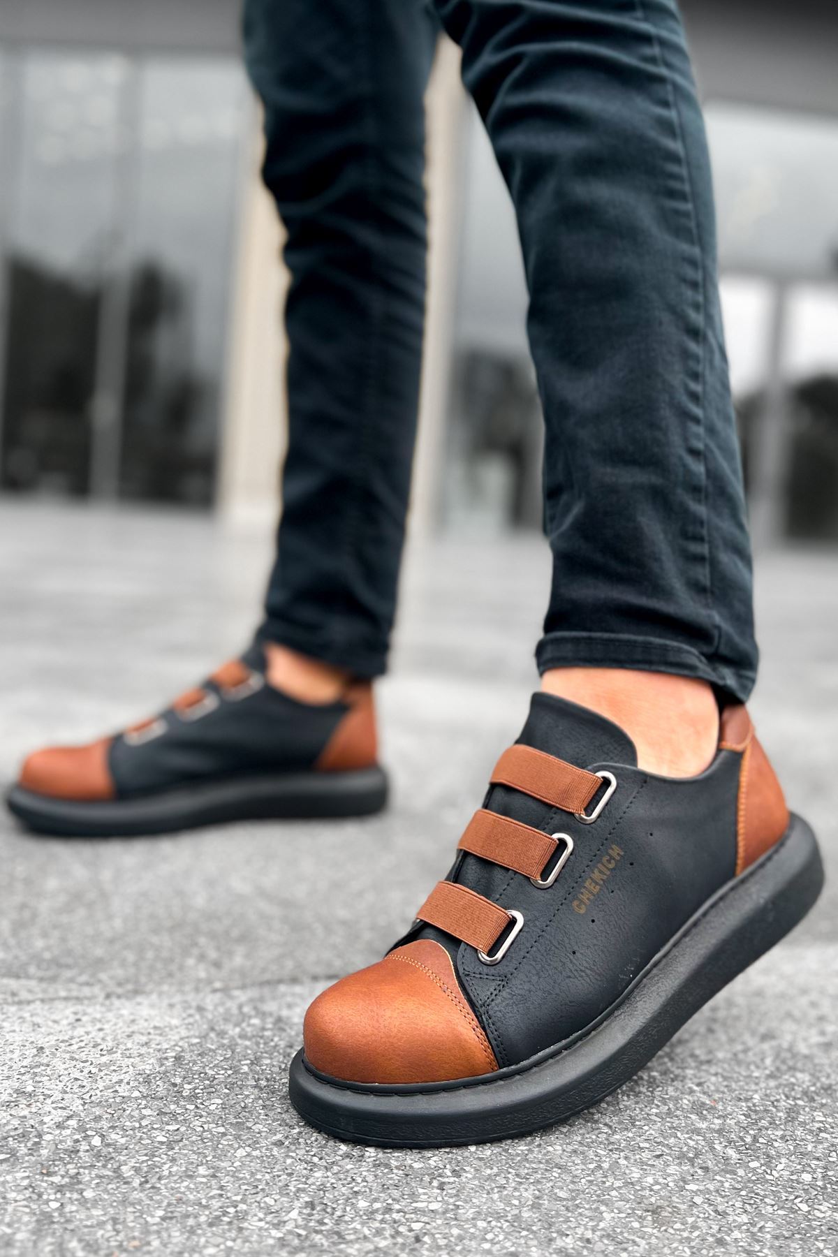 CH253 - CST Mirror Non Man Sneakers SIYAH/TABA