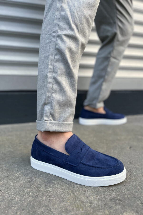 JY180 Estilo X Bağcıksız Süet Erkek Günlük Spor Klasik Ayakkabı SBT - Lacivert