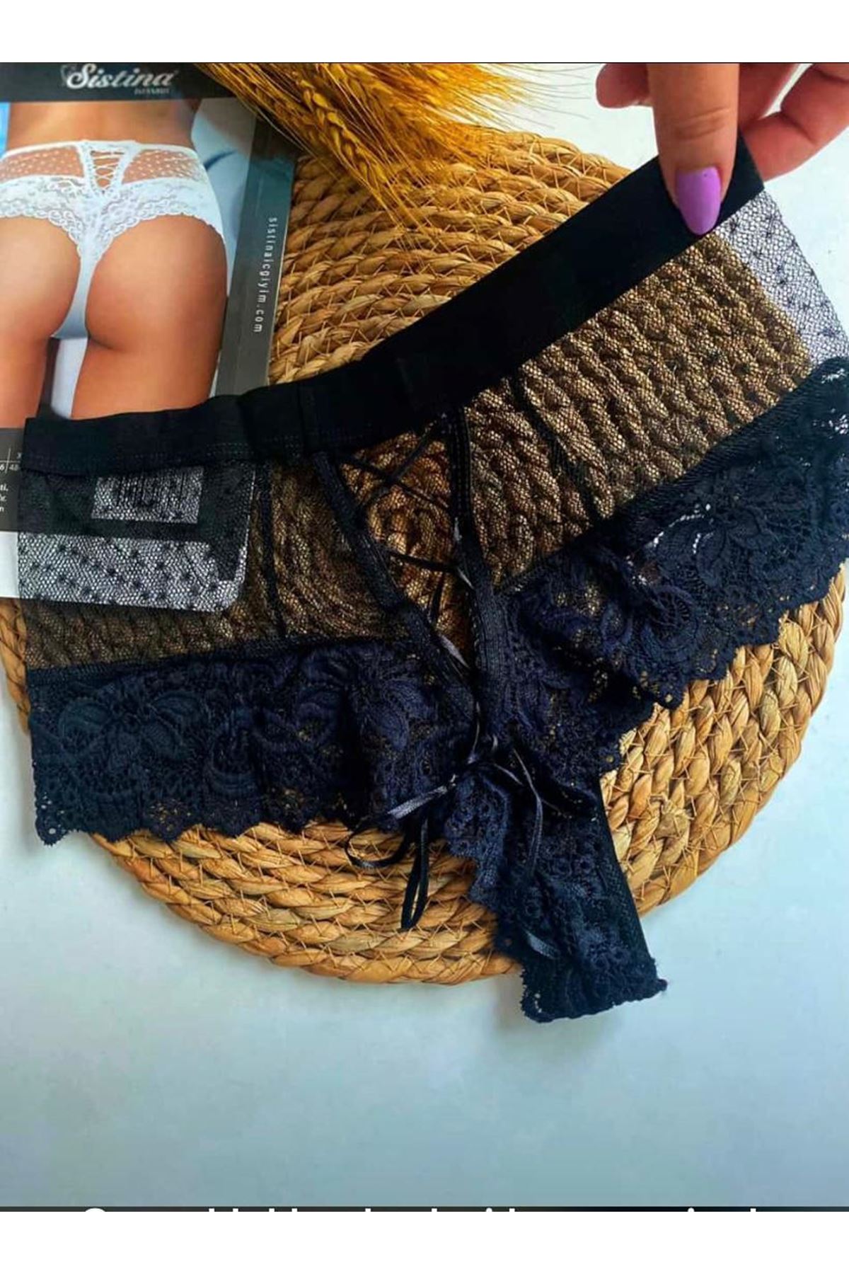 Siyah Kadın Puanlı Külot Marga-K1005 - Görsel 4