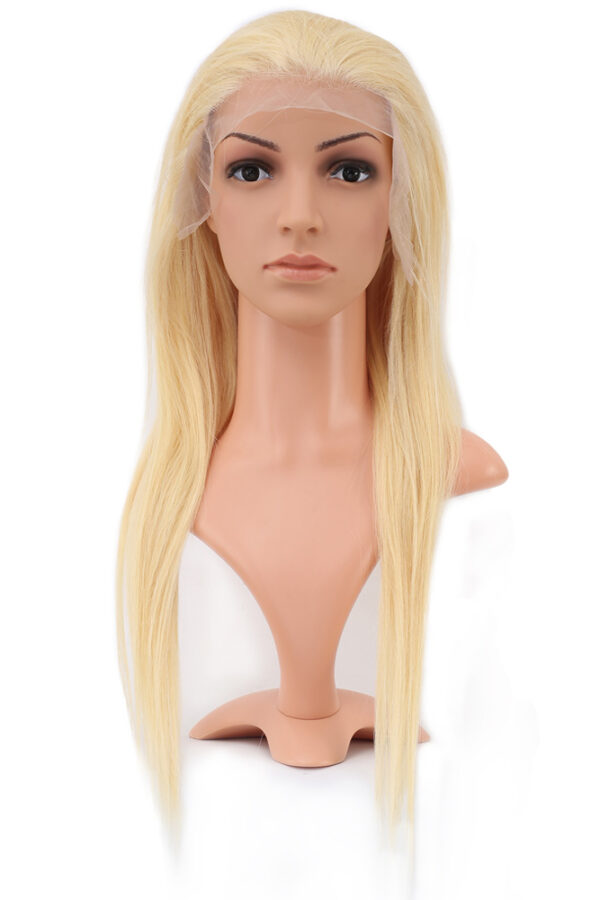 Gerçek Front Lace Düz Platin Tül Peruk / 60/65cm