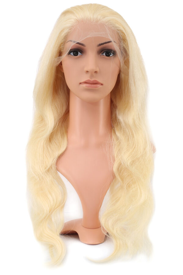 Gerçek Front Lace Daalı Platin Tül Peruk / 65/70cm