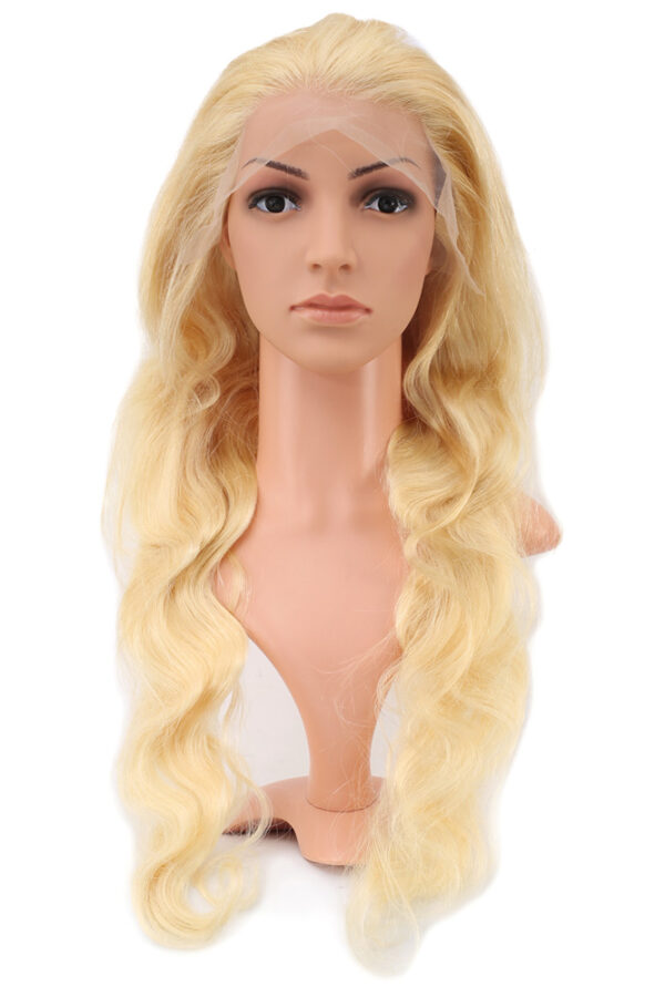 Gerçek Front Lace Daalı Platin Tül Peruk / 75/80cm