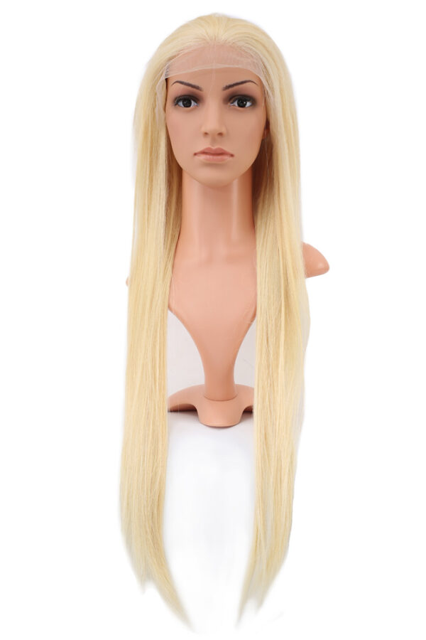 Gerçek Front Lace Düz Platin Tül Peruk / 80/85cm