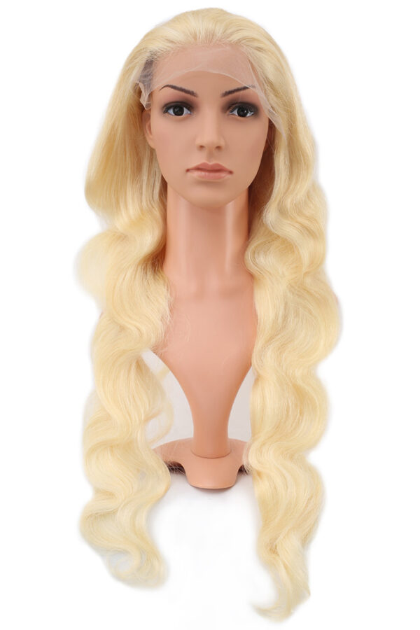 Gerçek Front Lace Daalı Platin Tül Peruk / 80/85cm