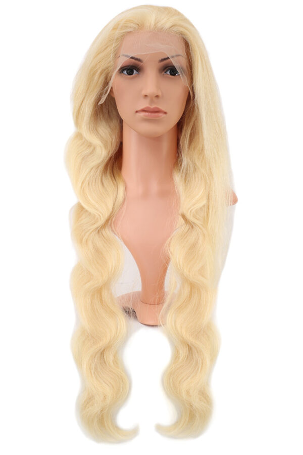 Gerçek Front Lace Daalı Platin Tül Peruk / 85/90cm