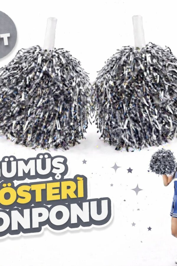1 Çift ( 2 Adet )  Renk 23 Nisan 19 Mayıs 29 Ekim Okul Gösteri Ponponları Ekstra Doun