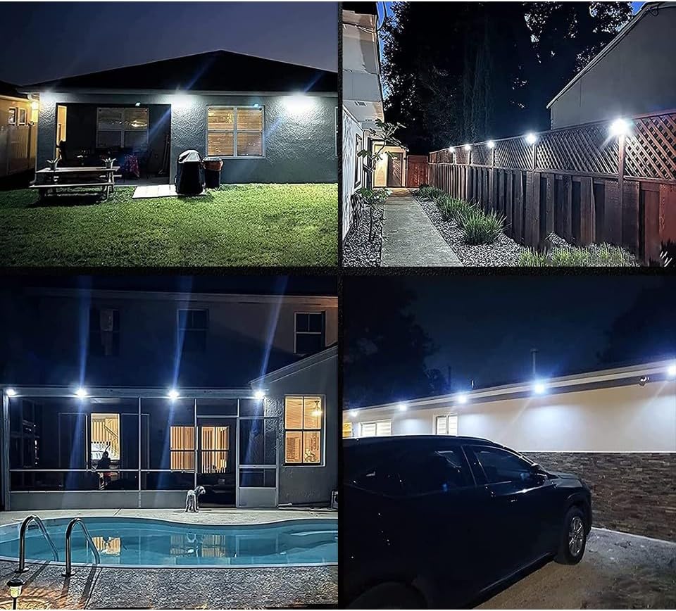 100 Led DIŞ Mekan Solar Aydınlatma Fotoselli Solar Lamba Hareket Sensörlü - Görsel 5