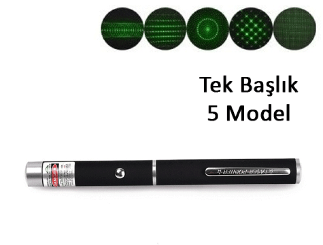 Yeşil 500 mW 15 Km Etkili (Tek Başlık 5 Model) - Görsel 2