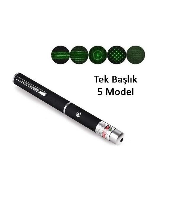 Yeşil  3000 mW 15 Km Etkili (Tek Başlık 5 Model)