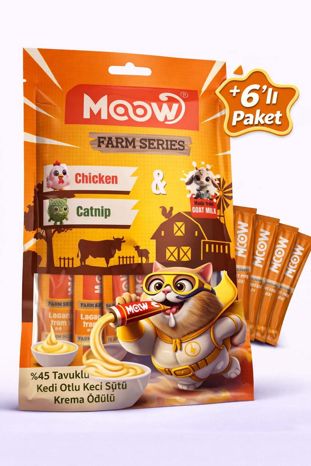 Tuklu Kedi Naneli Keçi Sütlü Kedi a Ödülü 6x12g