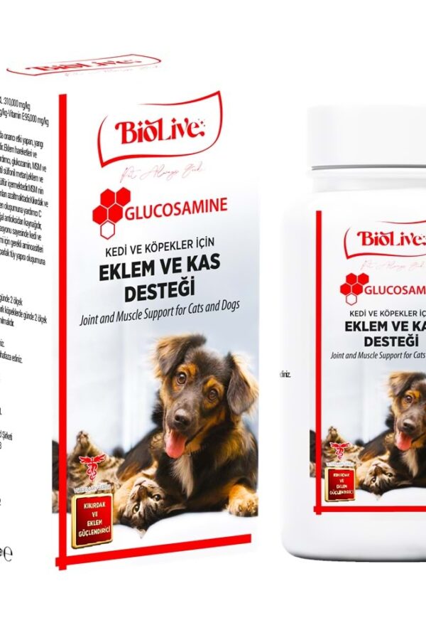 Biolive Glucosamine Kedi ve Köpekler İçin Eklem ve Kas Desteği Toz min 100gr