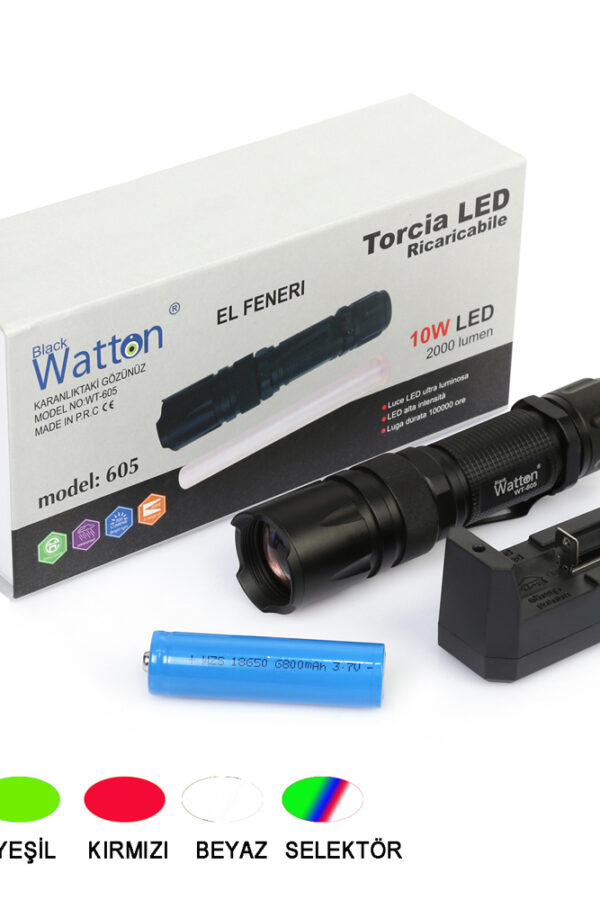10W 2000 Lümen 4 Renk Güçlü  Wt-605