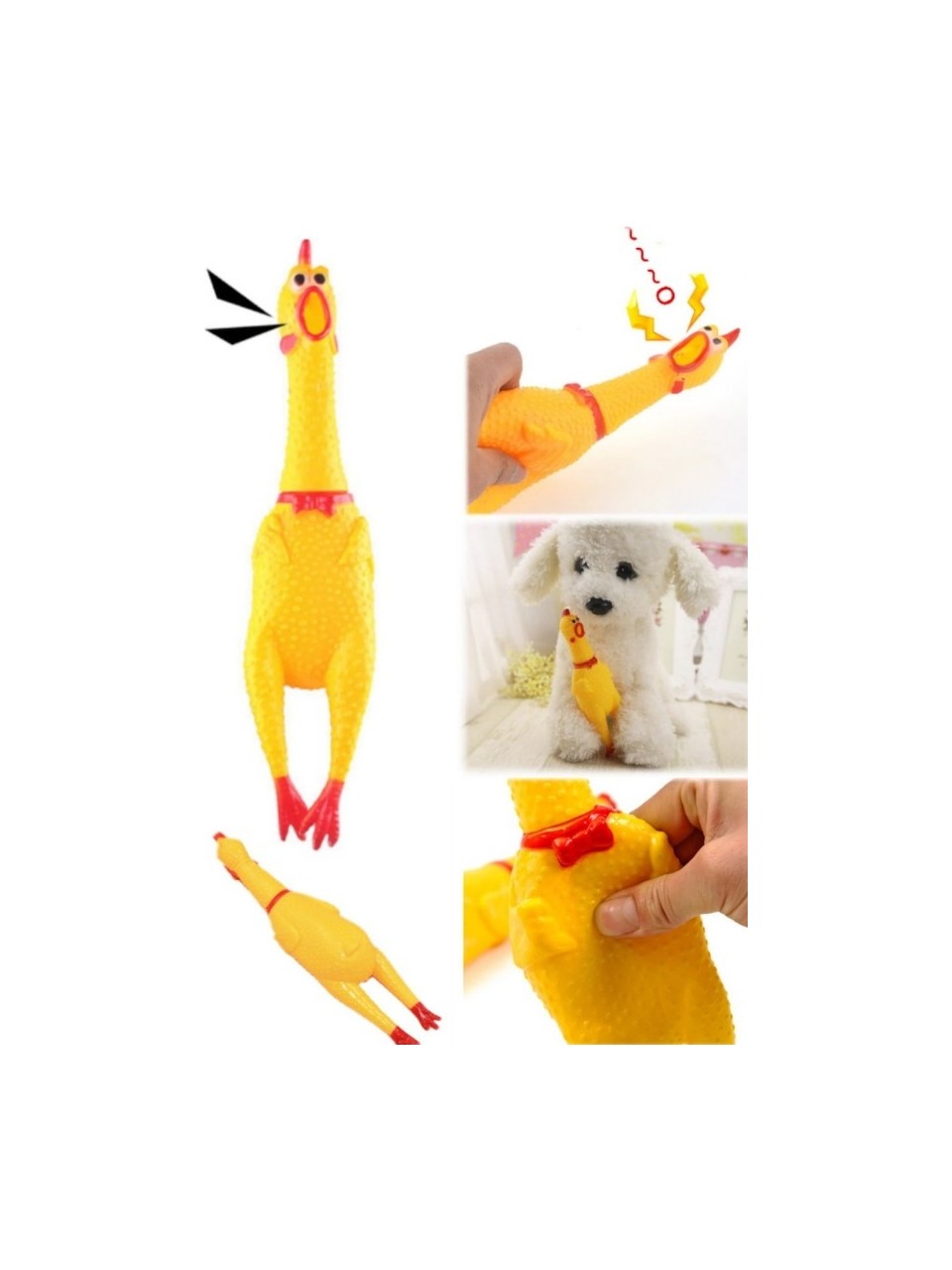 Sesli Horoz Eğlenceli Köpek ve Kediler İçin Sesli Öten Horoz Oyuncak 15 cm - Görsel 5