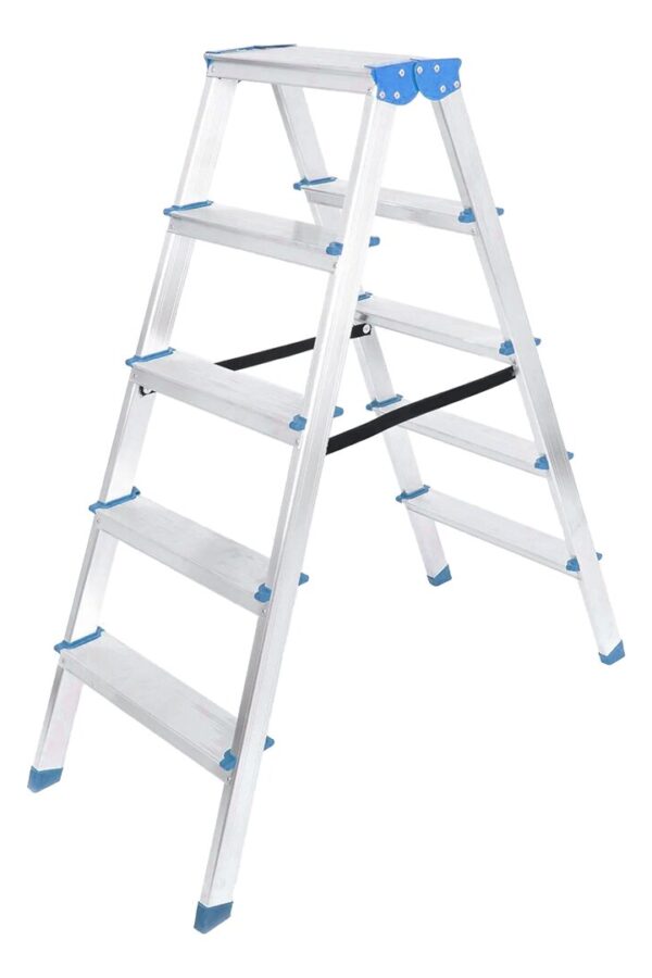 ÇİFT BASAMAKLI ALÜMİNYUM METAL MERDİVEN YÜKSEKLİK 115CM BAŞ GENİŞLİK 8CM