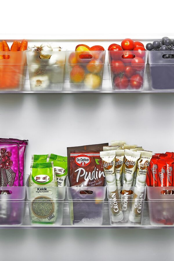 12 li Buzdolabı İçi Mini Düzenleyici Kutu Organizer - Buzdolabı Kapak Düzenleyici