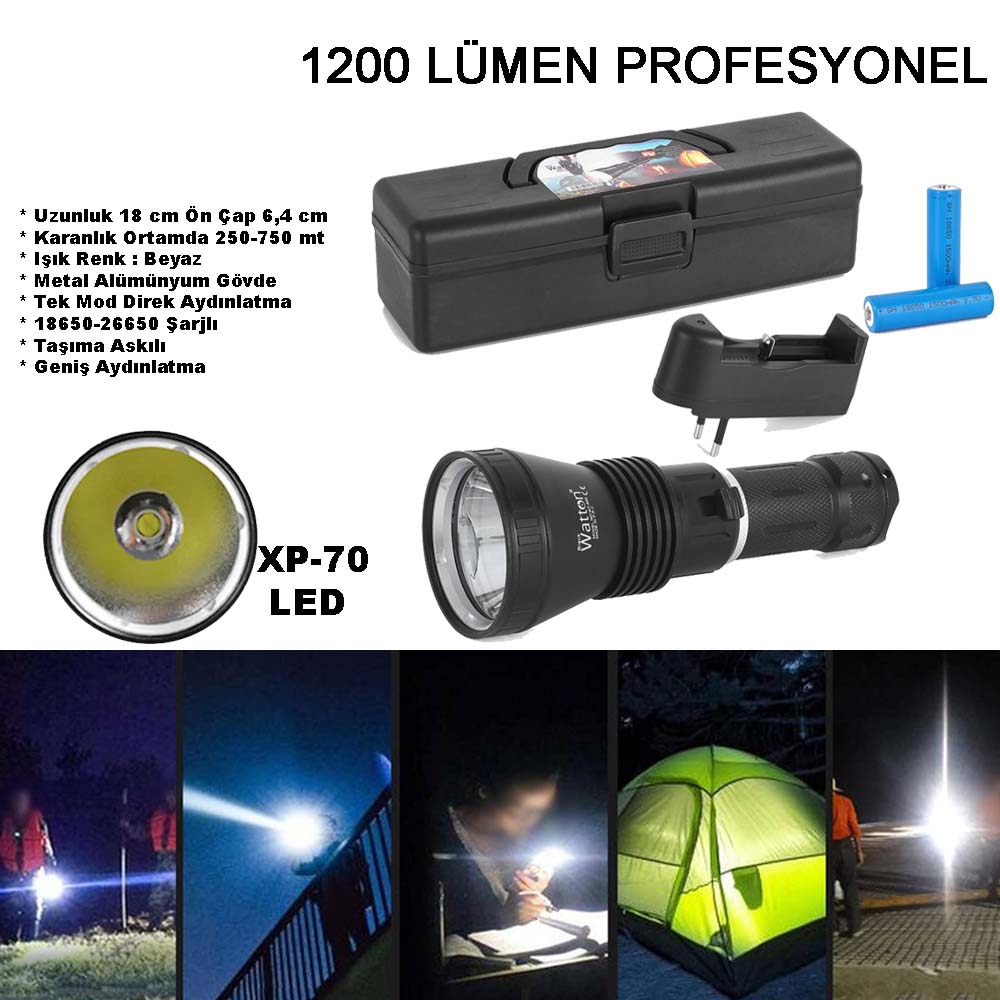 4200 Lümen Profesyonel Şarjlı Wt-655