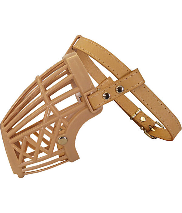 Karamel Plastik Köpek Ağızlığı 10,5 cm-27 cm Bej Medium