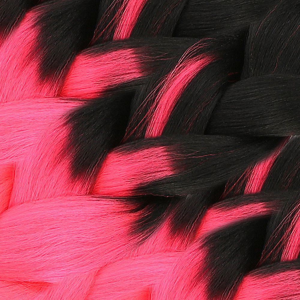 Afrika Örgüsü Ve Rasta İçin Sen Ombreli / Siyah / Neon Pembe - Görsel 3