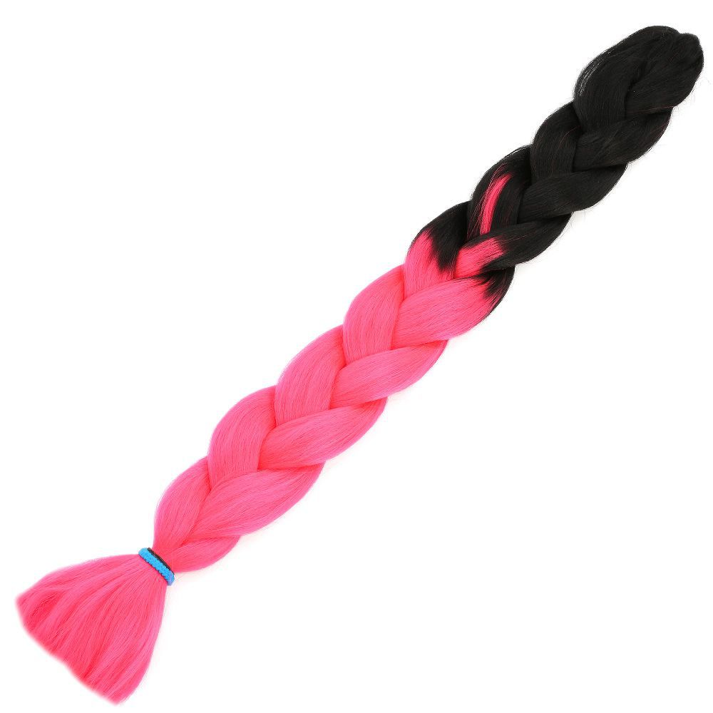 Afrika Örgüsü Ve Rasta İçin Sen Ombreli / Siyah / Neon Pembe - Görsel 2