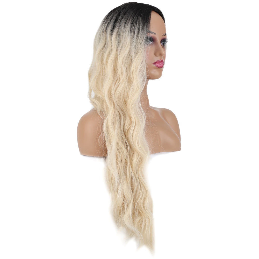 Uzun Su Daası Fiber Sen Peruk / / Platin Ombre - Görsel 3