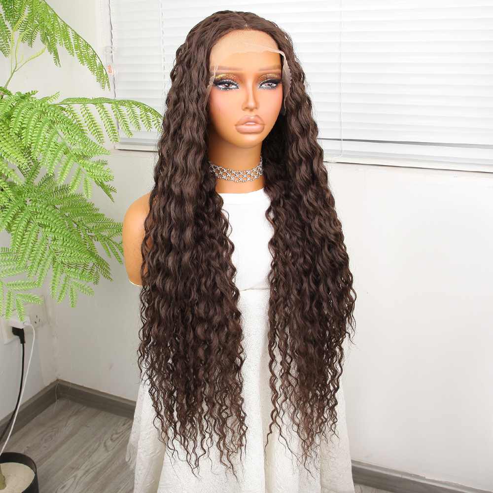 Afro Daa Kumral Fiber Sen Tül Peruk - Görsel 2