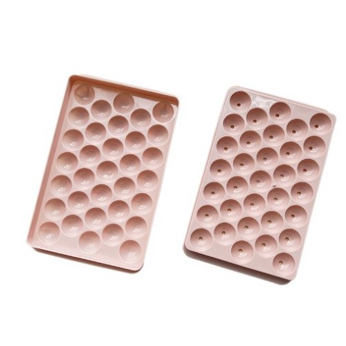 2 li Buz Kalıbı 33 Bölmeli Kristal Küre Buzluk - Mini Yuvarlak Buz Kalıbı - Görsel 5