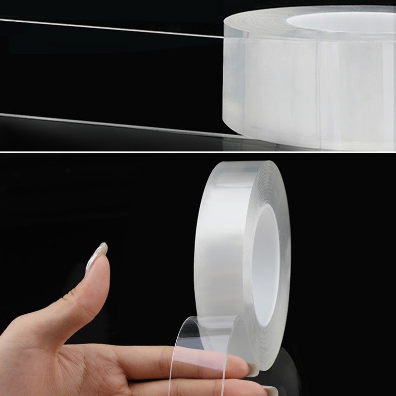 2 metre x 3 cm Şeffaf Güçlü Nano Çift Taraflı Jel Yapıştırıcı Bant - Görsel 2