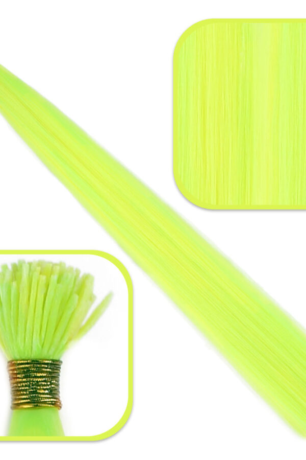 Fiber Sen Boncuk Kklık Renkli  / Neon Sarı / 100 Adet