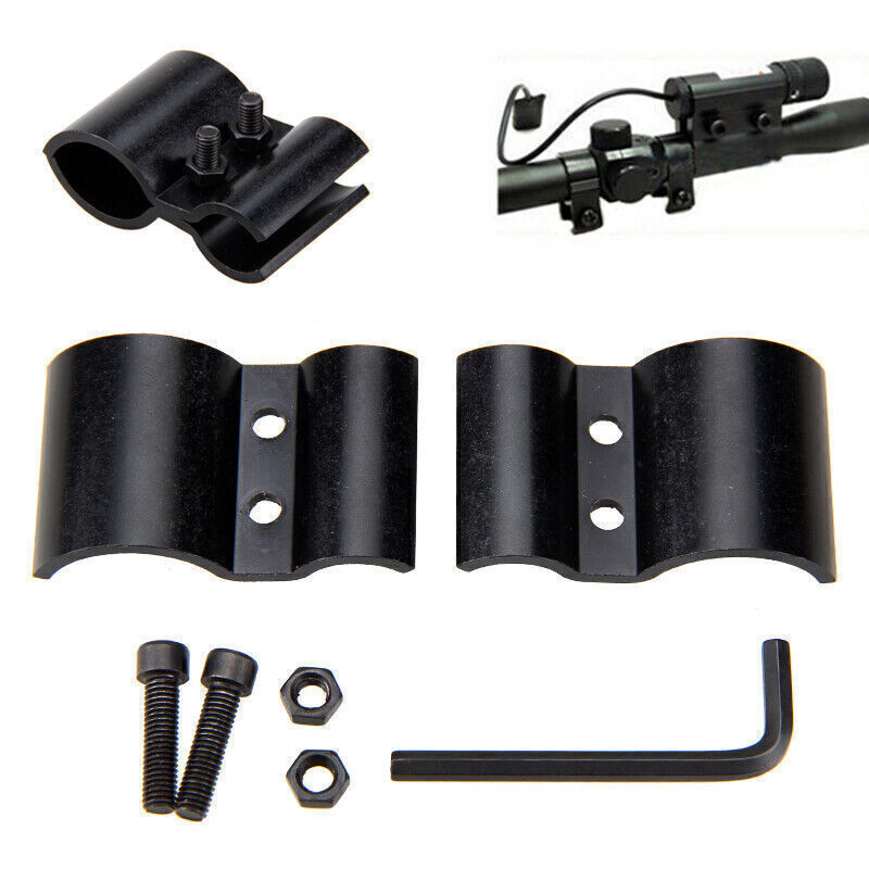 2x10mm 31mm Namlu Montaj Klip Taktik Torch Sight Lazer Kapsam Kelepçe - Görsel 3