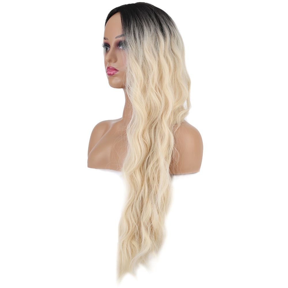 Uzun Su Daası Fiber Sen Peruk / / Platin Ombre - Görsel 4