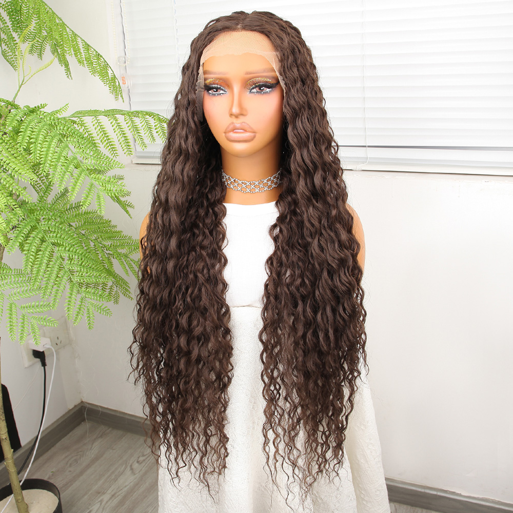 Afro Daa Kumral Fiber Sen Tül Peruk - Görsel 3
