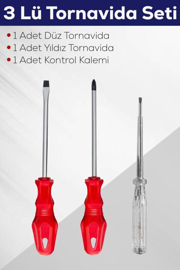 3'lü Tornida Seti (Düz Tornida + Yıldız Tornida + Kontrol mi)