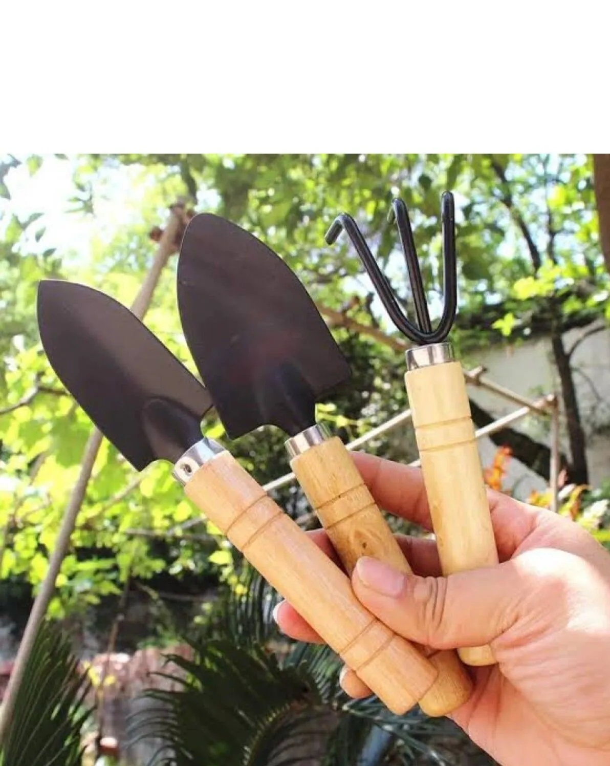 3 Parça Hobi Seti - Saksı Sukulent Bakım Çapa-Tırmık-Kürek - Görsel 3