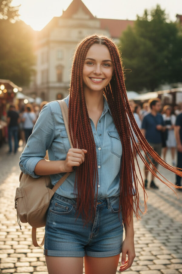 Afrika Örgüsü Ve Rasta İçin Sen  / Koyu
